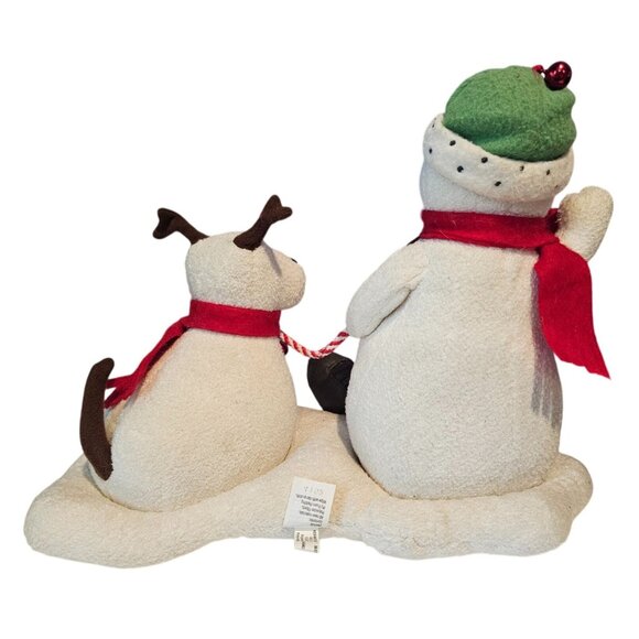 Hallmark Jingle Pals 2004 Snowman Reindeer Dog Musical Plush Animated Works Vtg - Picture 3 of 11